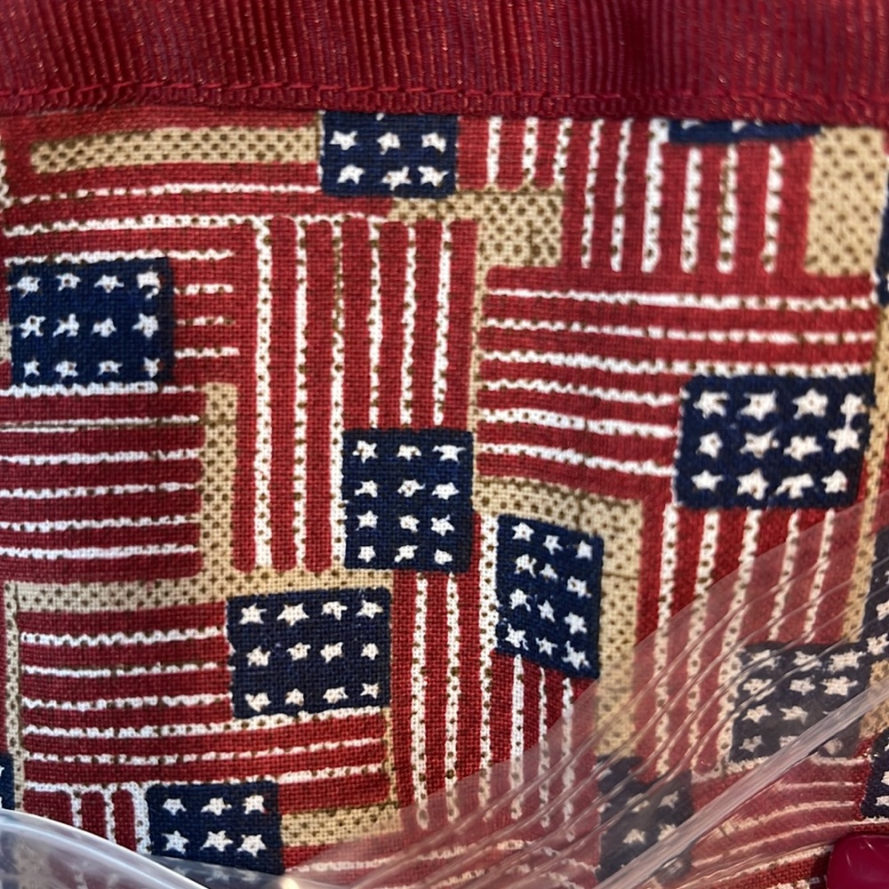 NWT Longaberger Liner Proudly American Ice Bucket in “Old Glory” Print #28610140